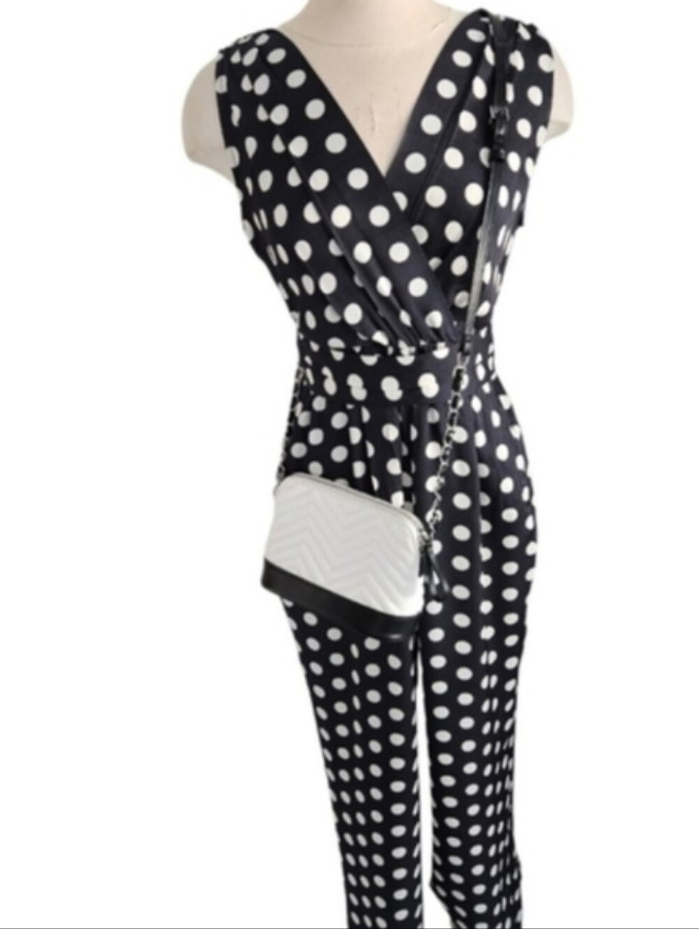 NWT Emanuel  Ungaro Deborah Sleevless  Jumpsuit Polka Dot